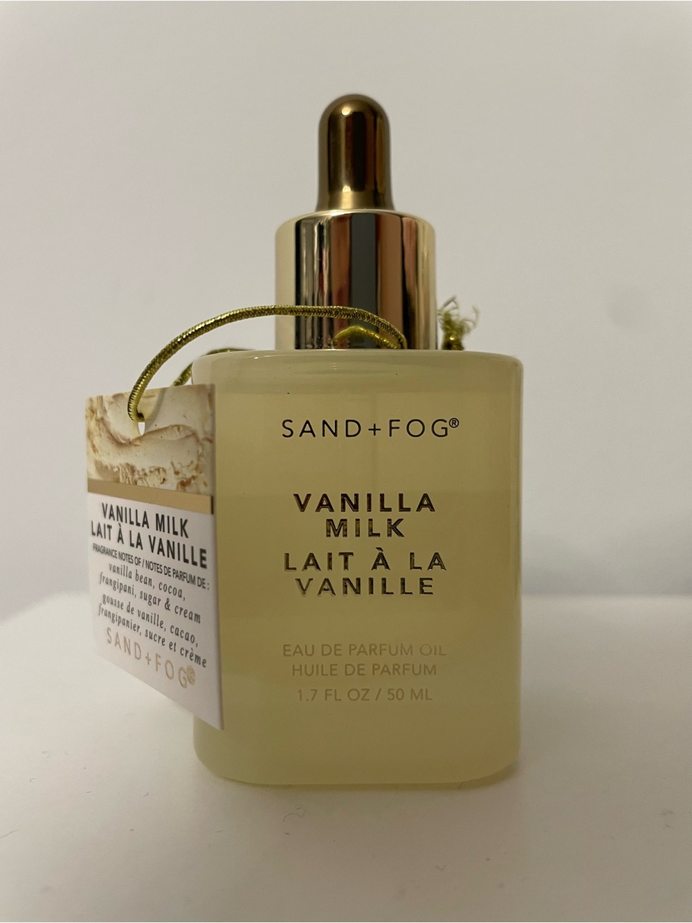 NWT SAND + FOG Vanilla Milk Eau De Parfum Oil Dropper - 1.7 FL OZ (50 ML)